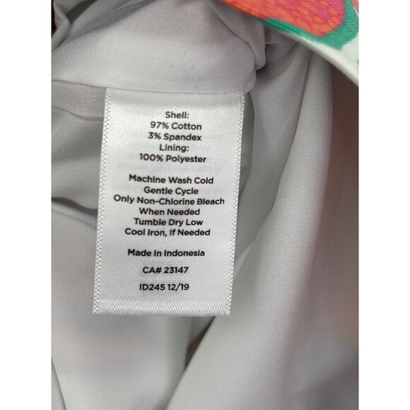 Talbots Fruit Floral Canvas Skirt Blue Green Orange Size 6 NEW - Picture 8 of 8